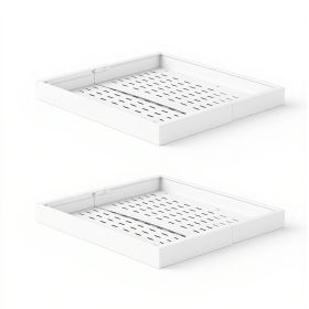 Pull Out Cabinet Organizer, 4 Pack Expandable Width (12.2"-18.9"), 20.47" Deep Pull Out Drawers for Cabinets