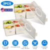 2Pack Airtight Fruit Storage Containers 4-Compartment Food Storage Containers Fruit Vegetable Organizers with 8 Removable Colanders for Fridge Picnic