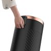 Hands Free Black/Gold Metal Step On Trash Can - 8 Gallons
