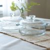 Set of 2 - 1-Quart Glass Dutch Oven Casserole Bakeware Baking Dishes with Lids
