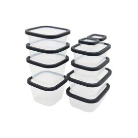 Gray Plastic Microwave Safe Food Storage Container (20 Count)