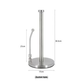 Paper Towel Holder Dispenser Standing with Weighted Base Spring Arm for Kitchen, Bathroom, Bedroom In Stainless Steel