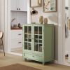 Prohibited Platform: TemuBuffet Cabinet with Glass Doors and Adjustable Shelves, Modern Storage Sideboard Cabine