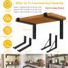 2Pack Wall Mounted Shelf Bracket Heavy Duty L-Shaped Metal Shelf Bracket Rack Support with Screws Set