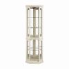 5-Tier Lighted Corner Curio Display Cabinet Adjustable Glass Display Case with Light Bulb Anti-Tipping Hardware for Collectibles, Wine & Decor
