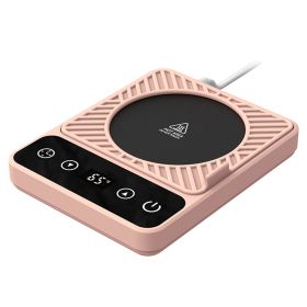 Desktop Electric Mug Warmer Auto Shut Off Timer Setting 6 Temperature Levels Cup Warmer for Milk Tea Cup Heating Plate (Option: CupWarmerPink)