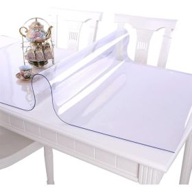 Table Cover 48x71Inch 1.5 Mm Thick Clear Desk Protector Rectangle PVC Desk Mat Waterproof & Easy Cleaning Desk (Option: 1.5mm-48x71inches)