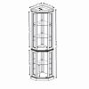 5-Tier Lighted Corner Curio Display Cabinet Adjustable Glass Display Case with Light Bulb Anti-Tipping Hardware for Collectibles, Wine & Decor